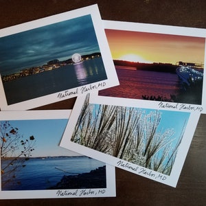 Set of 4 blank photo cards and envelopes, National Harbor B