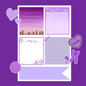Red Adorable color printable memo