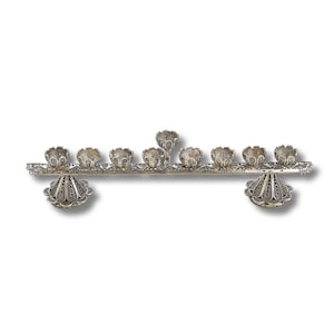 Hanukkah Menorah and Shabbat Candlesticks, Yemenite Filigree, silver Candles Holders, Jewish gift hanukkiah