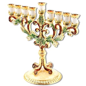 Enamel Hanukkah Menorah