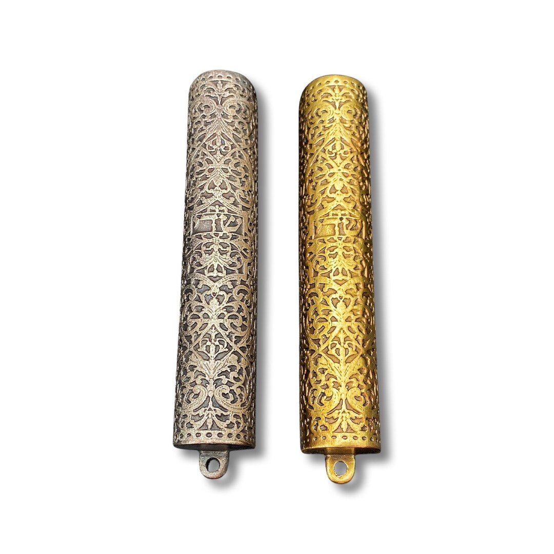 Antique Bible Replica Mezuzah Case Etsy