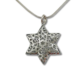 Sterling Silver Star of David Necklace/Pendant