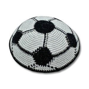 Soccer/Football Cotton knitted Hand Made Kippah 14cm