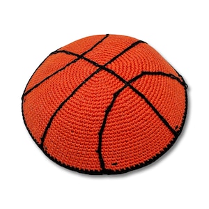 Basketball Cotton knitted Hand Made Kippah 14cm