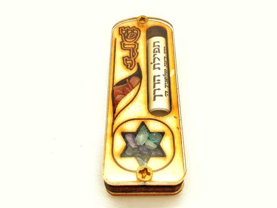 Coche original Mezuzah con pergamino de oración del viajero y Etsy