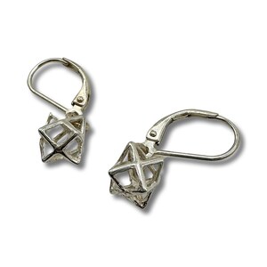 Merkava Star of David Earrings Gold Filled/Sterling silver image 5