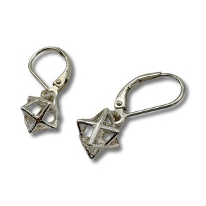 Merkava Star of David Earrings Gold Filled/Sterling silver image 8