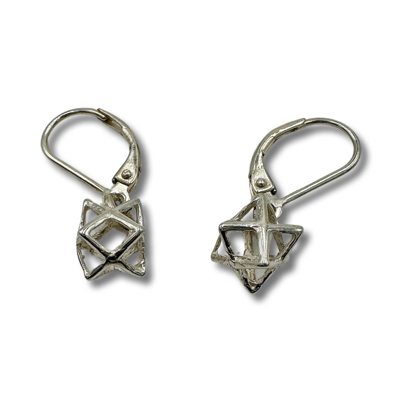 Merkava Star of David Earrings Gold Filled/Sterling silver image 2