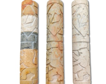 Handmade Jerusalem Stone Lion Mezuzah Case