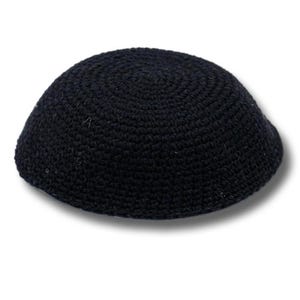 Black Cotton Kippah 15cm/6”
