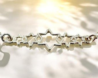 Armband i sterlingsilver med Davidsstjärnor