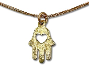 Gold Filled Hamsa Necklace/Pendant