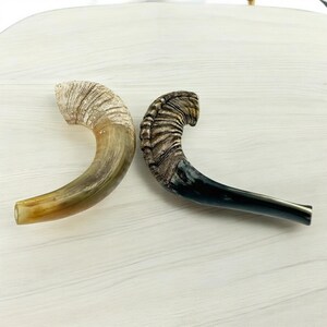 Authentic Handcrafted Ram’s Horn Shofar | Unique Kosher Judaica for Rosh Hashanah & Yom Kippur image 6
