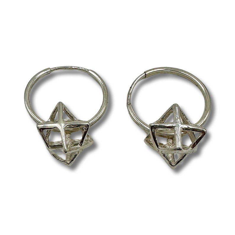 Merkava Star of David Earrings Gold Filled/Sterling silver Sterling Silver