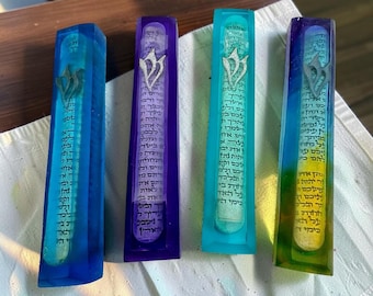 Handmade Resin Mezuzah Case