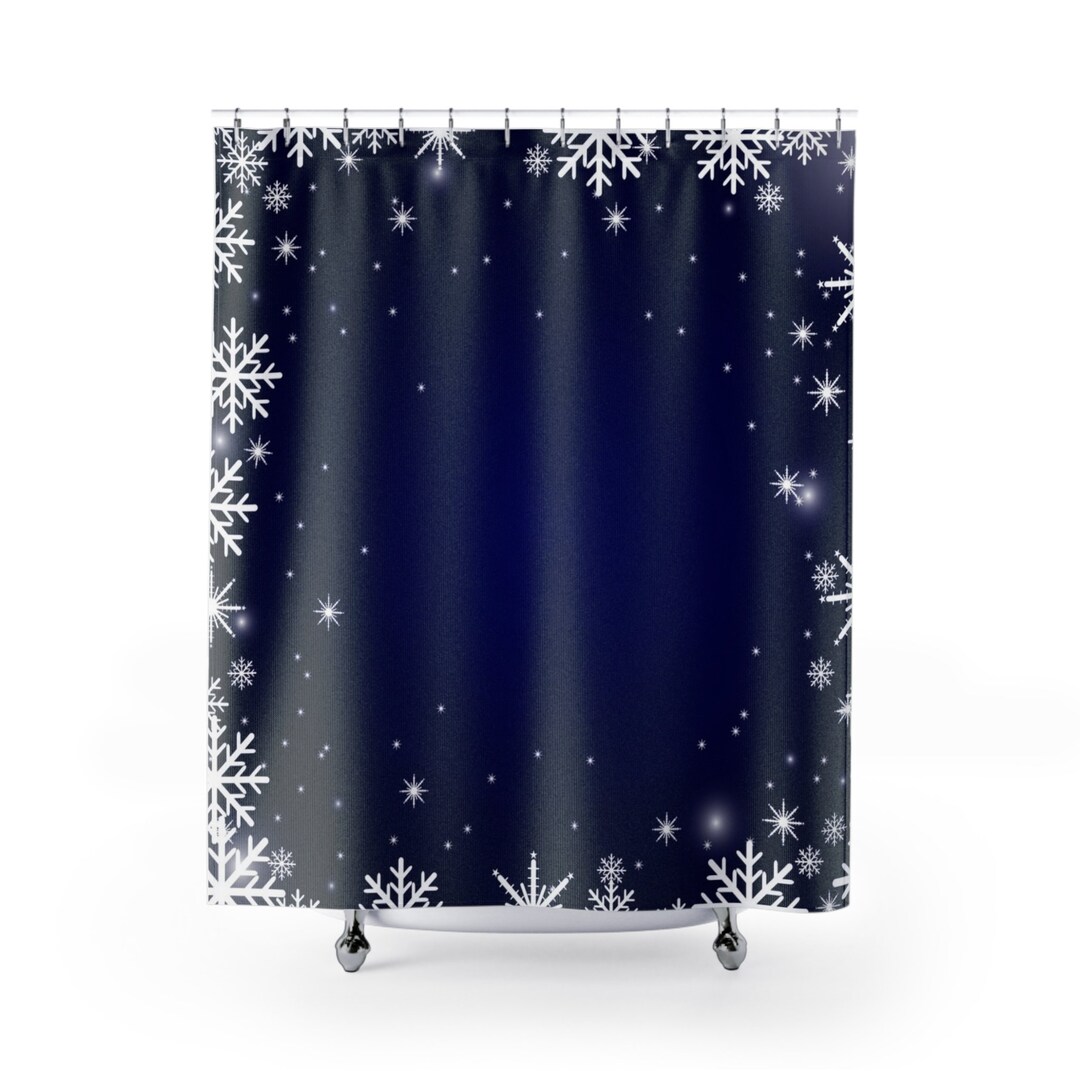 Winter Snowflake Shower Curtain Etsy