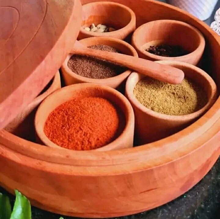 Spice Box Box With Individual Containers Srilanka Spices Etsy