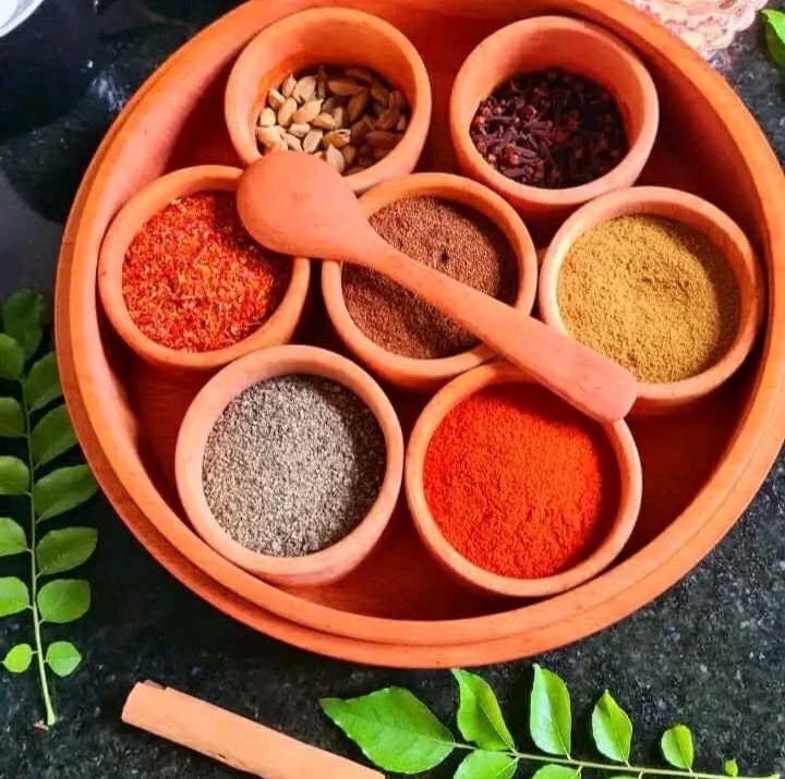 Spice Box Box With Individual Containers Srilanka Spices Etsy