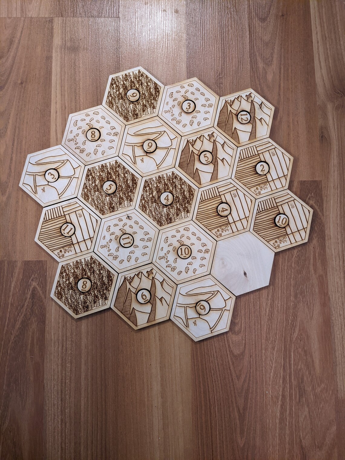 Catan Board Template lasercut plans Etsy