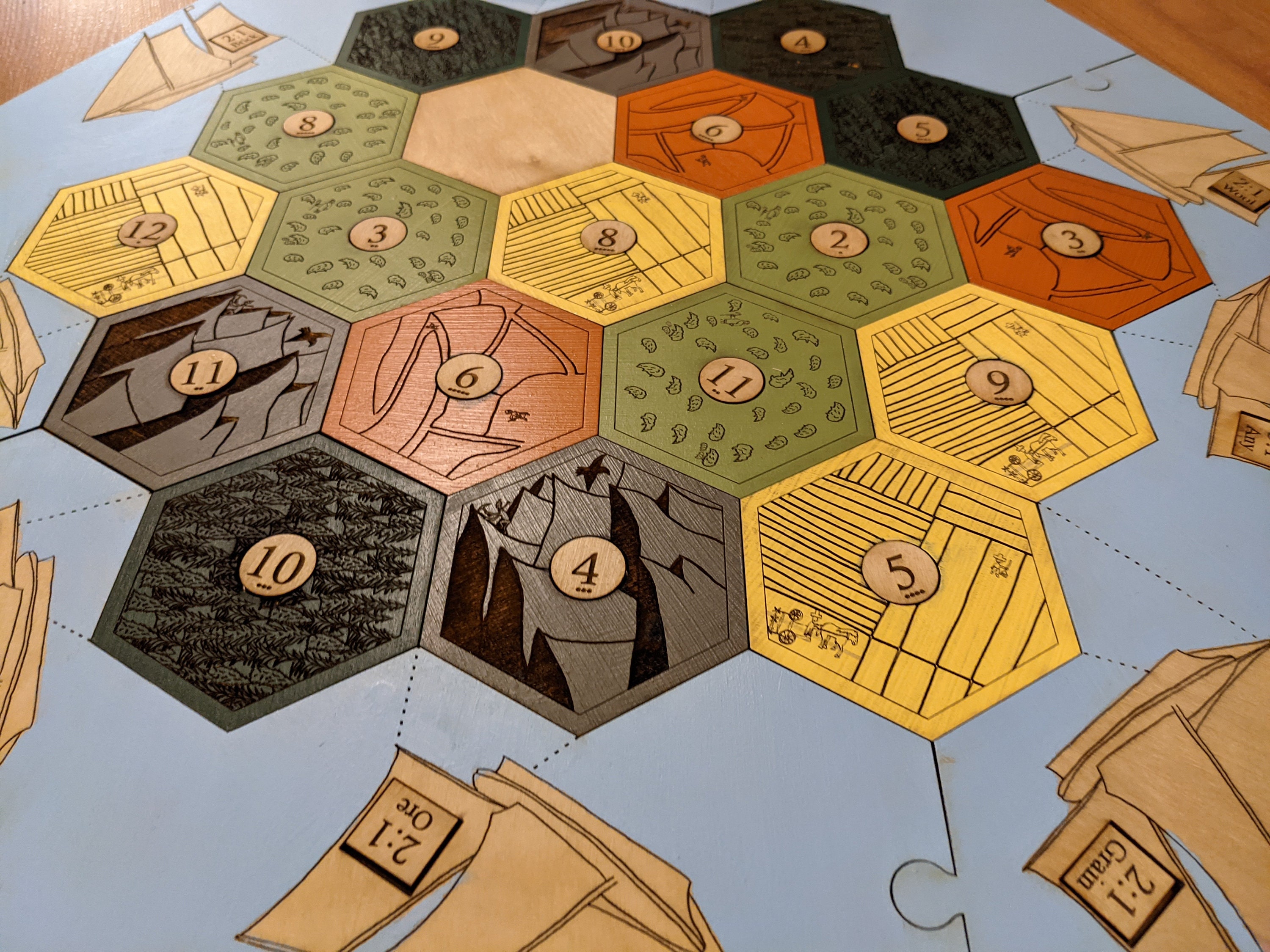 Catan Board Template lasercut plans Etsy