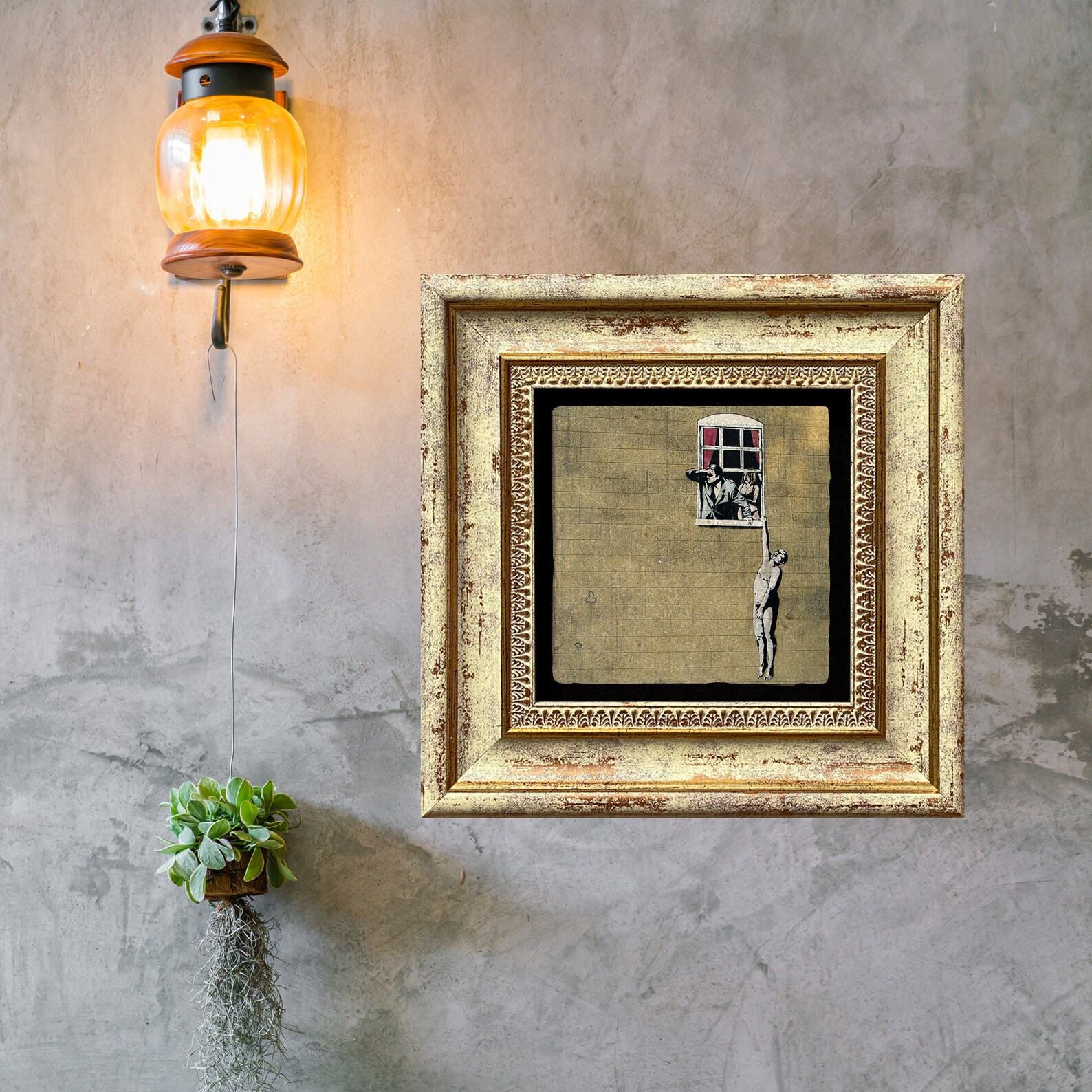 Wall Art in Frames on Stone Wall Art Decorative Frame Stone Etsy