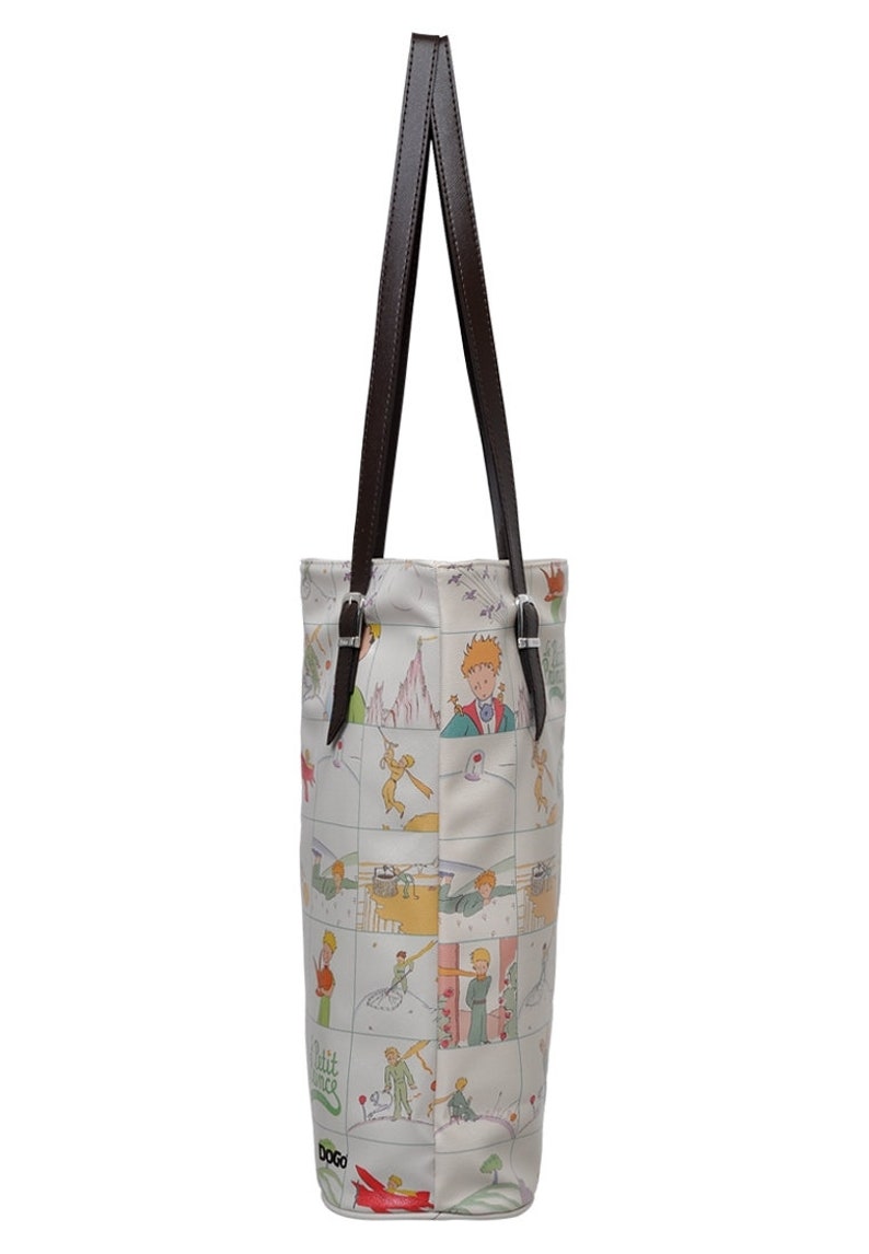 DOGO Life in Squares Le Petit Prince Vegan Leather Shoulder Bag Printed Leather