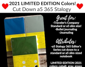 Cut down a5 Stalogy 365, standard stalogy, a5 slim, Cahier/Wide, Personal, or Weeks notebook! 2021 stalogy