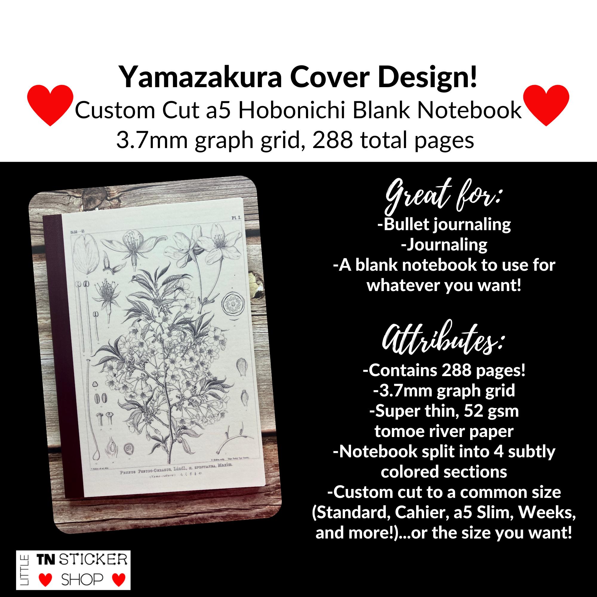 Cut down Hobonichi a5 Yamazakura plain notebook to standard, a5 slim, or Cahier/Wide size!