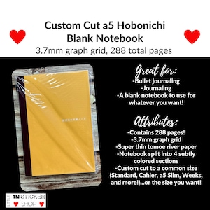 Cut down Hobonichi a5 notebook to standard, a5 slim, or Cahier/Wide size!