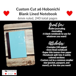 Cut down Hobonichi a6 lined notebook to pocket or passport-sized notebook!