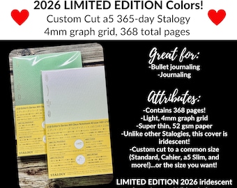 Custom Cut A5 Stalogy 365 Notebook: Standard, Weeks, Cahier and More Sizes