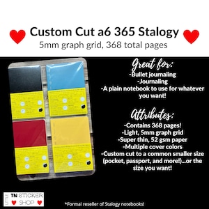 Custom Cut Stalogy 365 A6 Notebook - Planner Bujo - Passport Pocket Size