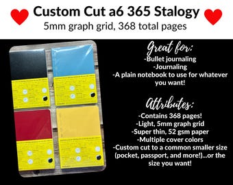 Custom Cut Stalogy 365 A6 Notebook - Planner Bujo - Passport Pocket Size