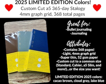 Custom Cut A5 Stalogy 365 Notebook: Standard, Weeks, Cahier and More Sizes