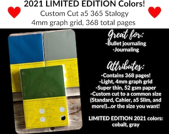 Custom Cut A5 Stalogy 365 Notebook: Standard, Weeks, Cahier and More Sizes