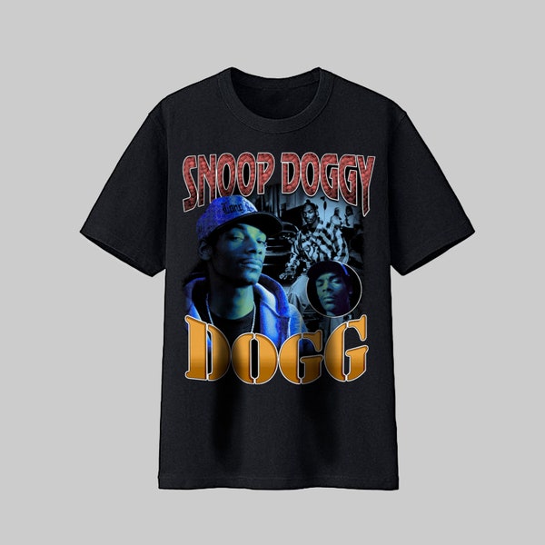 Snoop Dogge Dogg t-shirt, Vintage  Retro 90er 80er Jahre Tee, Hip Hop, Rap Schwarz, Streetwear