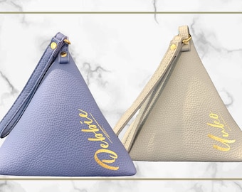 triangle wristlet