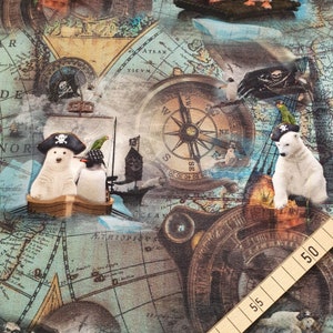 French Terry Winter Pirates Sommersweat