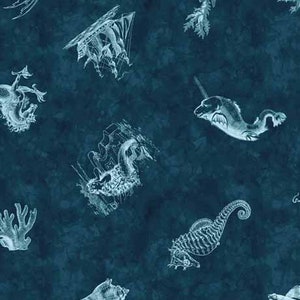 Baumwollstoff Maritim Coastal Collage Quilting treasure Webware