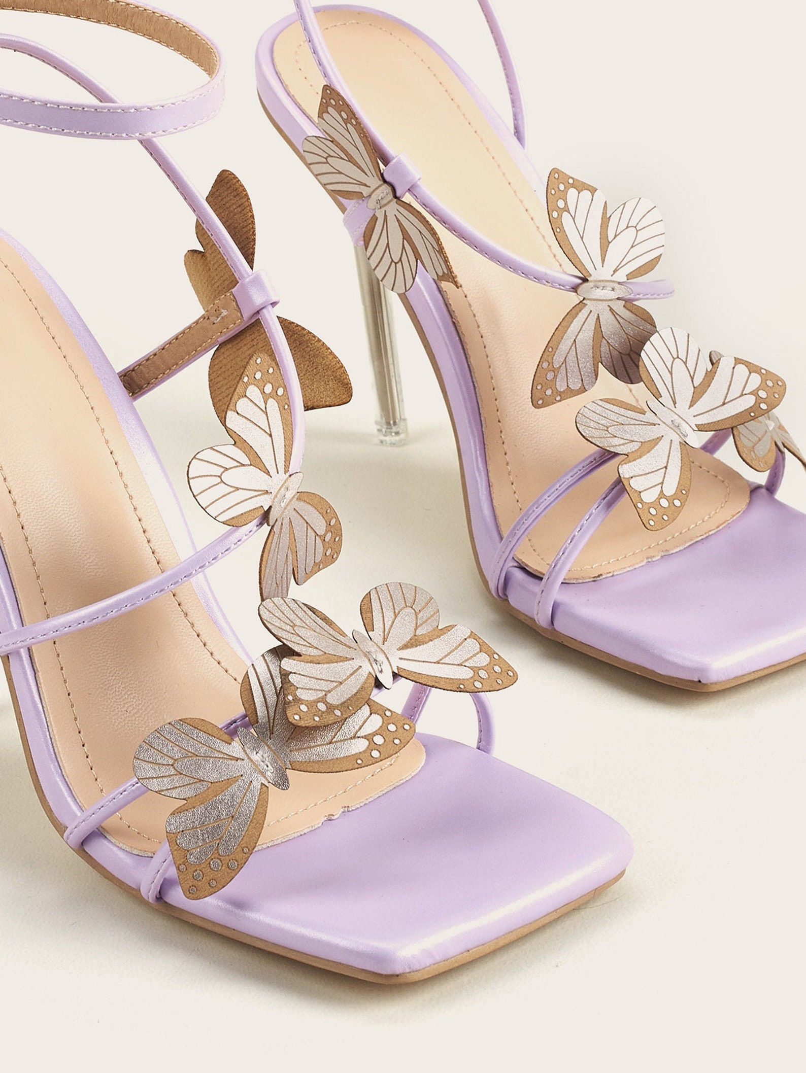 Purple Butterfly Decorative High Heels High Heels Ladies | Etsy