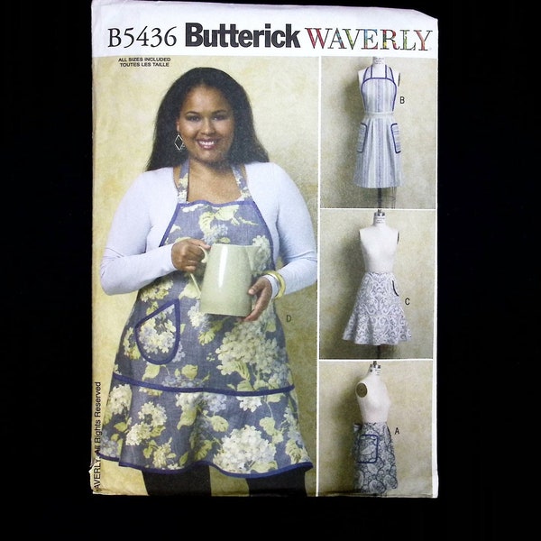 Size: S-L | Kitchen Apron | Butterick Waverly B5436 | UNCUT