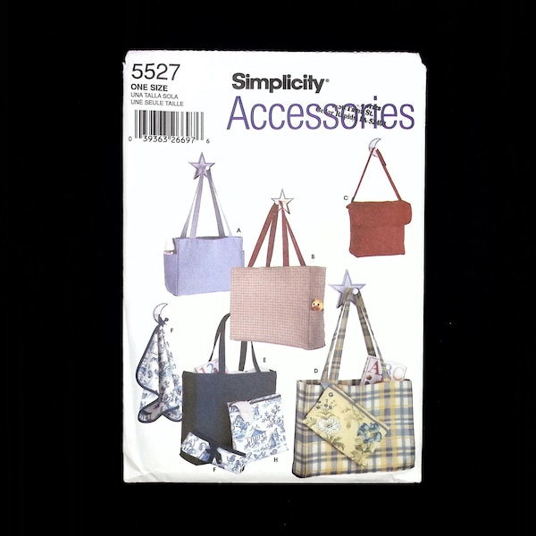 Diaper Bags in 3 Sizes | Simplicity 5527 | UNCUT | Vintage 2003