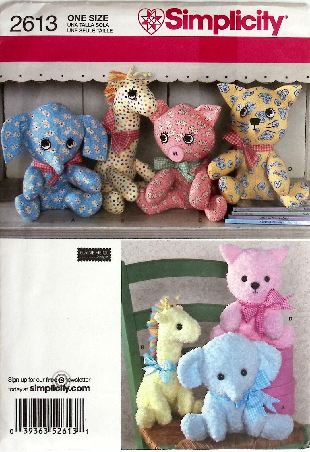 Stuffed Animals Simplicity 2613 CUT & UNCUT - Etsy