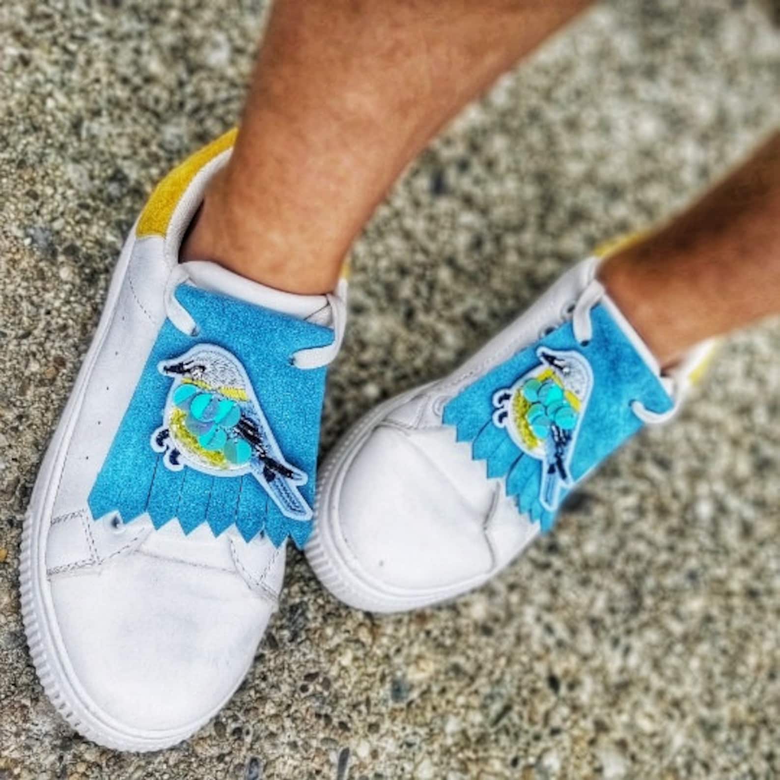Bird Shoe Clips Bird Embroidered Patch Sneakers Bird Etsy Australia