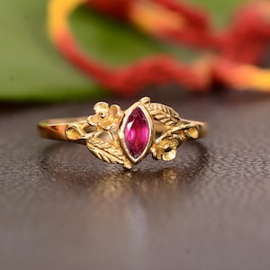Anello con granato rosa, anello fatto a mano, anelli unici, anelli vintage, anelli boho, anello per anniversario, fede nuziale, anello regalo, anello decorativo, regalo per la mamma