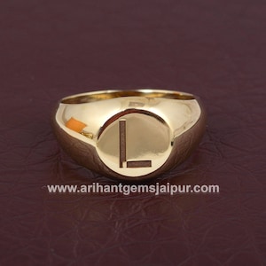 Anillos de joyería hechos a mano, anillo minimalista, anillo ajustable con letra inicial, anillo con letra personalizada