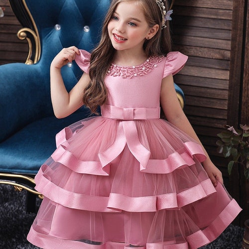 Elegant Baby Girls Party Dress Flower 2-12Y Girl Princess - Etsy