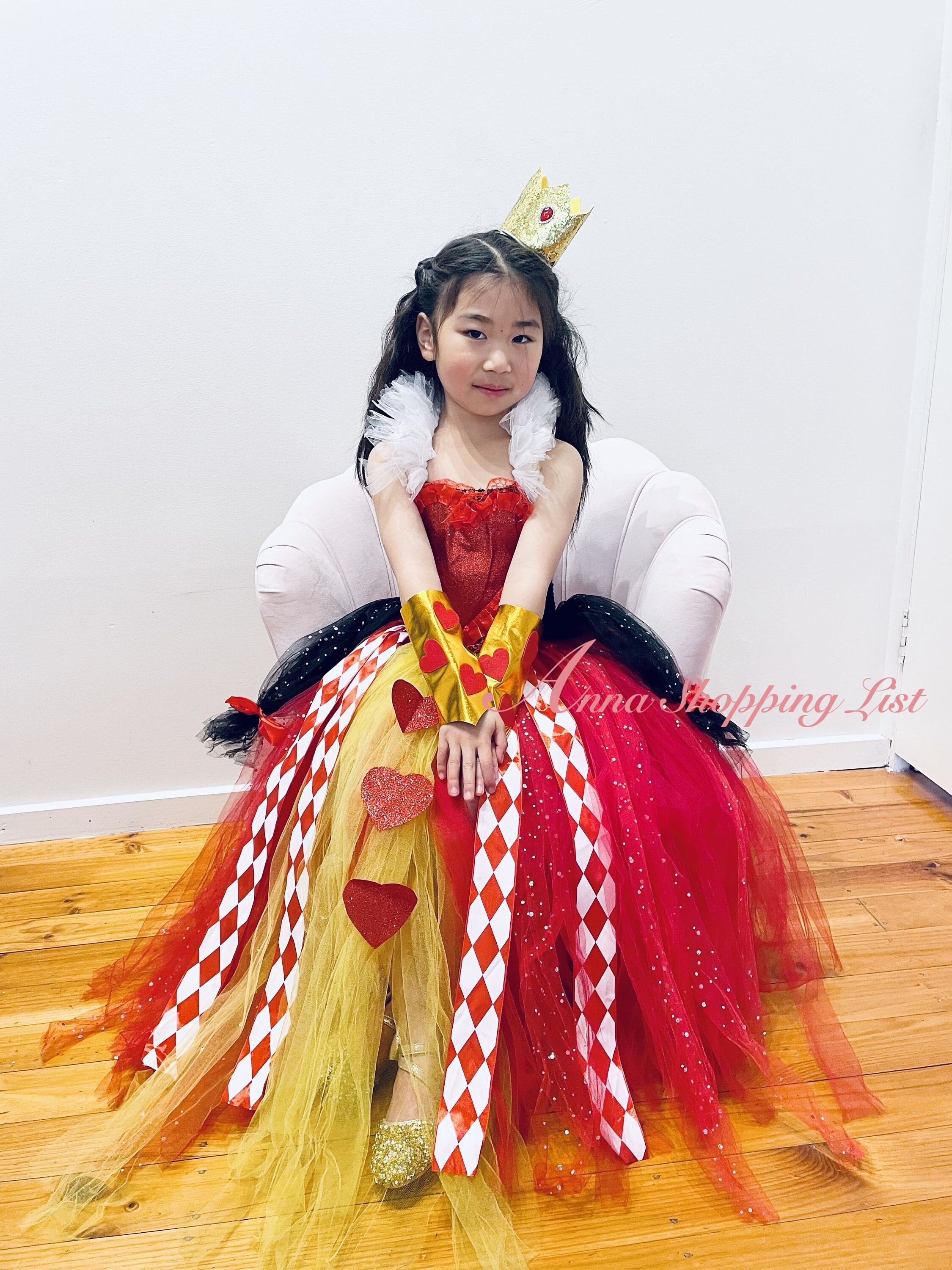 Disfraz de Reina de Corazones, Disfraces de Halloween para niños, Disfraces  de Alicia en el País de las Maravillas, Cosplay de Halloween, Disfraces de  Cuentos de Hadas, Vestido de Fiesta para Niñas 