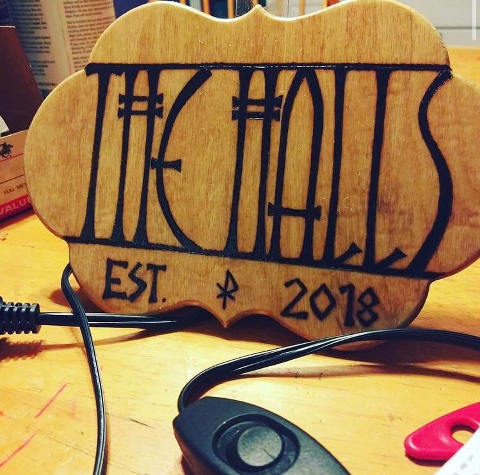 Custom Woodburned Name Plaque Etsy