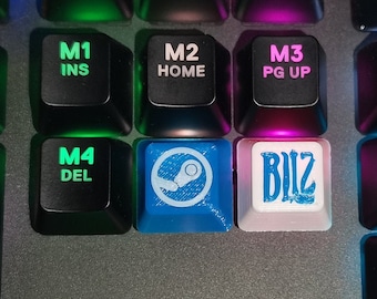 Blizzard logo inspired keycap for mechanical keyboard 3D printed artisan keycap